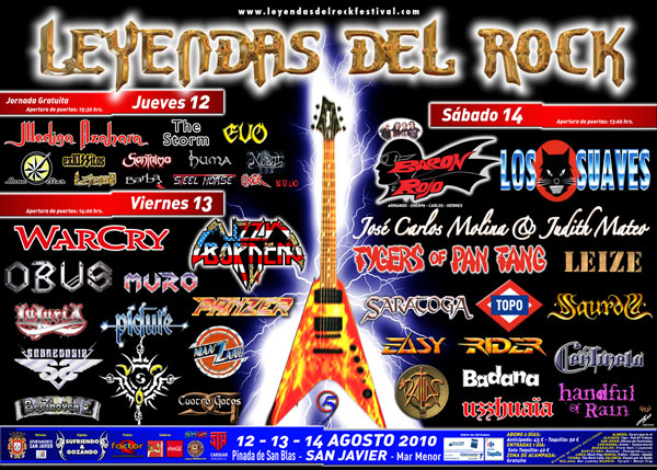 LEYENDAS DEL ROCK 2010 - Horarios | WWW.RAFABASA.COM ...