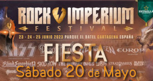FIESTA ROCK IMPERIUM - El sábado 20 de mayo en Granada. SORTEO de 3 ABONOS y CAMISETAS del Festival en cada fiesta