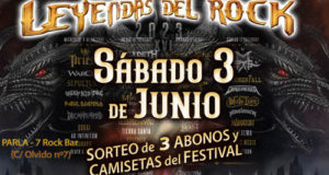 FIESTA LEYENDAS DEL ROCK - En Parla, MADRID, este Sábado 3 de junio. SORTEO de 3 ABONOS y CAMISETAS del Festival
