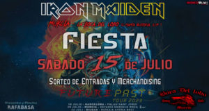 FIESTA IRON MAIDEN en Murcia el 15 de julio, con sorteo de entradas y merchandising y FIESTA POST CONCIERTO, el jueves 20 de julio.