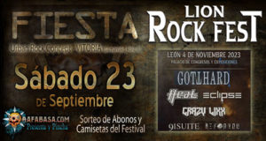 FIESTA LION ROCK FEST en Vitoria. Tras el concierto de AZRAEL, el sábado 23 de septiembre. + Fiestas en Madrid, Salamanca y León.