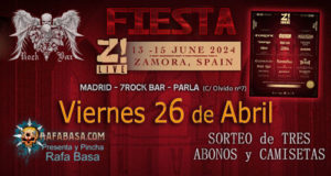FIESTA RAFABASA de Z! LIVE ROCK FEST en Parla, Madrid, el viernes 26 de abril.