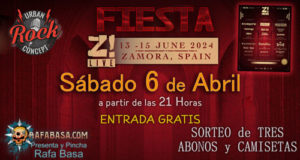 FIESTA RAFABASA de Z! LIVE ROCK FEST en Vitoria el sábado 6 de abril, a partir de las 21 horas. ENTRADA GRATIS