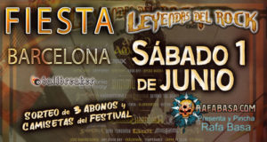 FIESTA RAFABASA de LEYENDAS DEL ROCK en Barcelona el sábado 1 de junio y el 8 de junio en Murcia