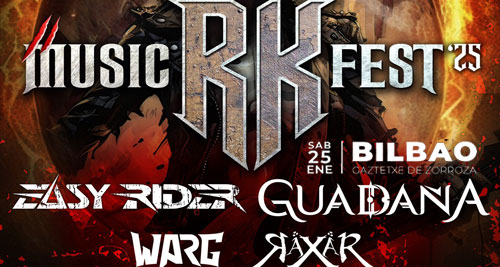 II Edición de RK MUSIC FEST, 25 de enero de 2025, GAZTETXE ZORROZA, BILBAO en EASY RIDER , GUADAÑA , WARG y RAXAR