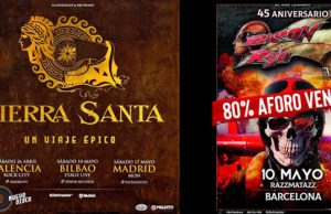 RRS PROMO y Eclipse Group anuncia sus conciertos: TIERRA SANTA en Valencia, Bilbao y Madrid y Viernes 11 de abril en Barcelona, BARON ROJO + ALEJANDRIA