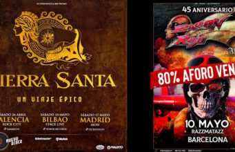 RRS PROMO y Eclipse Group anuncia sus conciertos: TIERRA SANTA en Valencia, Bilbao y Madrid y Viernes 11 de abril en Barcelona, BARON ROJO + ALEJANDRIA