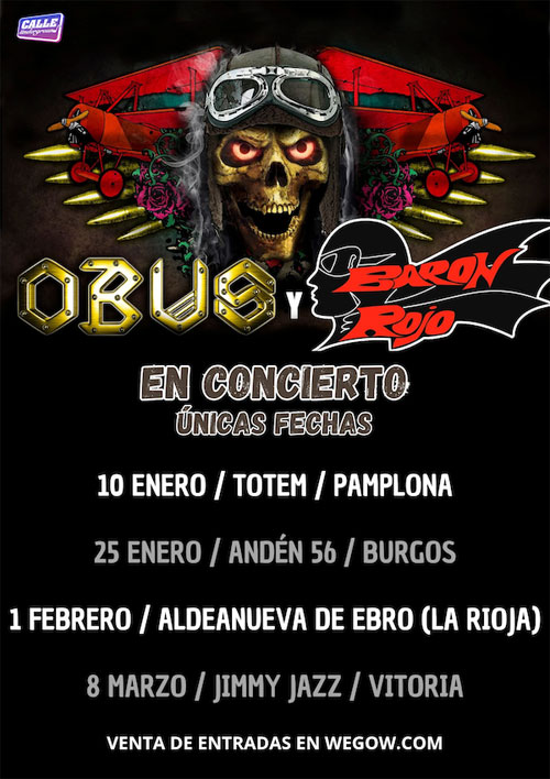 BARON ROJO + OBUS: Únicas fechas en España