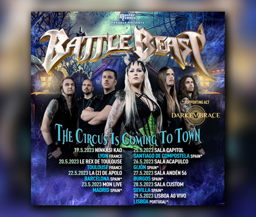 DARK EMBRACE acompañan a BATTLE BEAST en parte de su gira en Mayo. 