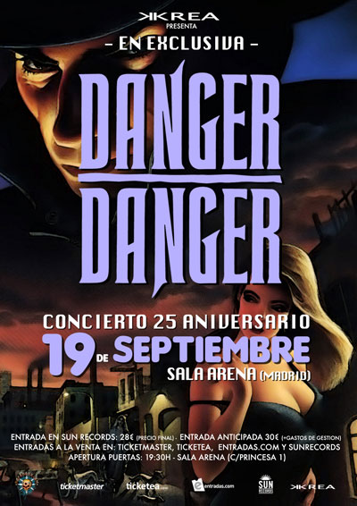  DANGER DANGER GIRA 25 ANIVERSARIO