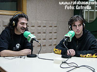 Enrik y Alfred de Dark Moor durante la entrevista