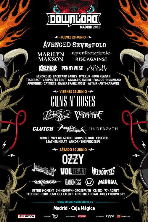 DOWNLOAD FESTIVAL MADRID sigue desvelando su cartel y hoy anuncia los grupos nacionales 