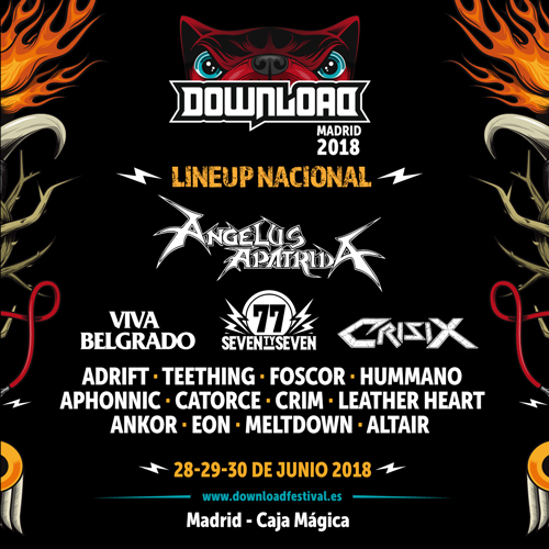 DOWNLOAD FESTIVAL MADRID sigue desvelando su cartel y hoy anuncia los grupos nacionales 