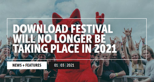 DOWNLOAD FESTIVAL - La edicíón 2021 no se celebrará. Se aplaza a 2022