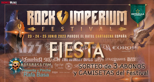 FIESTAS ROCK IMPERIUM - SORTEO de 3 ABONOS y CAMISETAS del Festival en cada fiesta