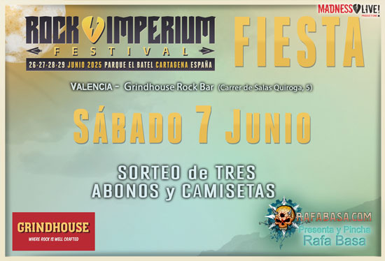 FIESTAS ROCK IMPERIUM con sorteo de 3 abonos y camisetas del festival en cada una