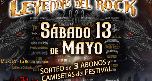 FIESTAS LEYENDAS DEL ROCK - SORTEO de 3 ABONOS y CAMISETAS del Festival en cada fiesta