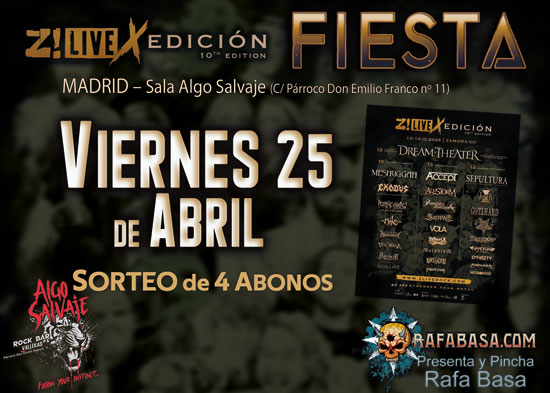 FIESTAS Z! LIVE ROCK FEST con SORTEO de CUATRO ABONOS en Cada FIESTA