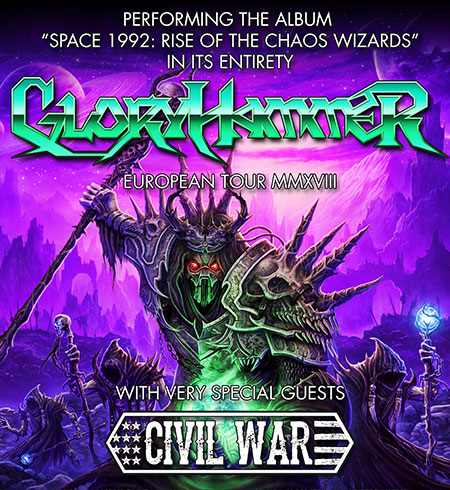 GLORYHAMMER y CIVIL WAR: Cambio de sala en Madrid