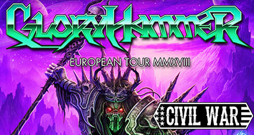 GLORYHAMMER y CIVIL WAR: Cambio de sala en Madrid.