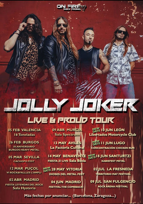 JOLLY JOKER actualizan su lista de conciertos. 