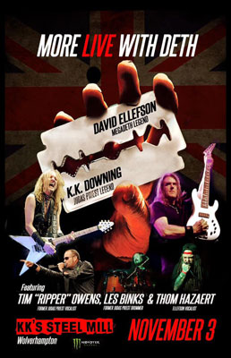 K.K. Downing, Dave Ellefson, Tim Ripper Owens y Les Binks 