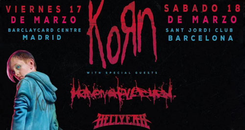 KORN, HEAVEN SHALL BURN, HELLYEAH, 