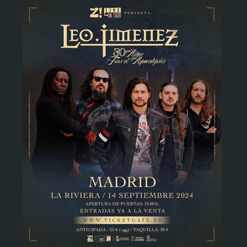 Z Live On Tour: Leo Jiménez en Madrid el sábado 14 de Septiembre