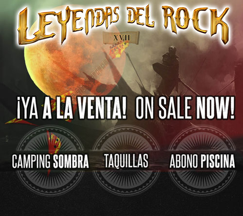 LEYENDAS DEL ROCK ya pone a le venta los abonos para Piscina, Camping de Sombra y Consignas. 