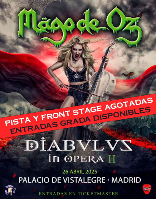 MAGO DE OZ grabará su concierto "Diabulus In Opera II" en Madrid para editarlo en DVD