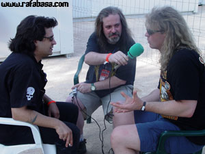 Roland, Basa y Francis de AFM en la entrevista