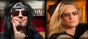 Nikki Sixx y  Sebastian Bach