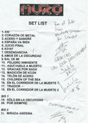 Set List del Concierto Firmado 