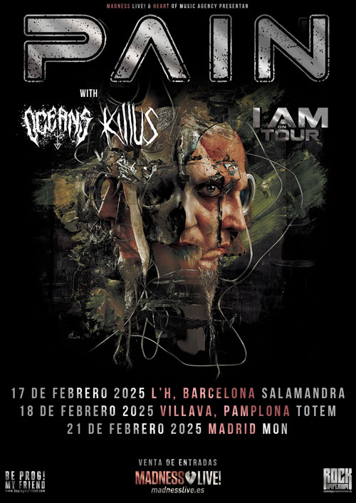 KILLUS se une a PAIN y OCEANS en Barcelona, Pamplona y Madrid