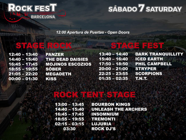 Horarios Sávbado