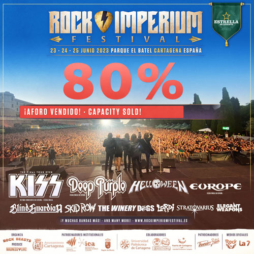 ROCK IMPERIUM FESTIVAL anuncia que ya ha vendido el 80% de su aforo.