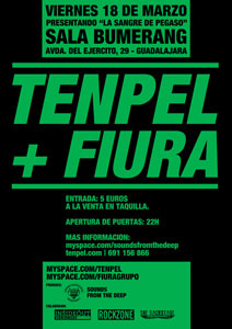 Tenpel + Fiura - Sala Bumerang, Guadalajara - 18 de Marzo