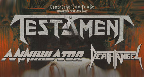 TESTAMENT, ANNIHILATOR y DEATH ANGEL en Madrid el 4 de Diciembre en una fecha única y exclusiva